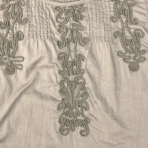 Free People Tan / Nude Embroidered Quills Cropped Top Size Small - Picture 12 of 16